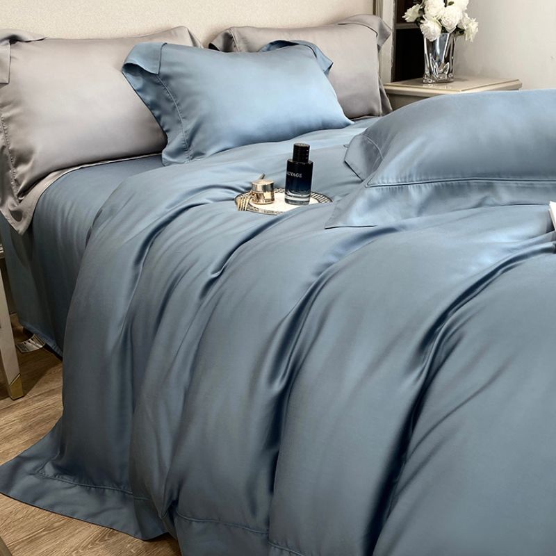 מצעים למיטה זוגית כחול